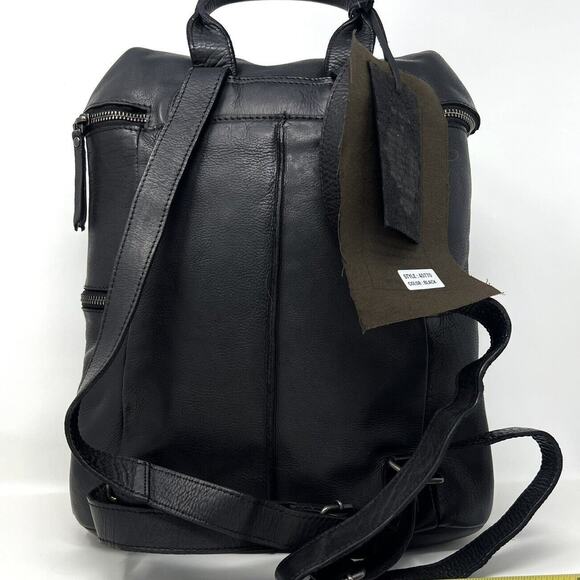 Vlenca Holland Leather Backpack Distressed Black 40770 Anthroplogie NWT main image 7